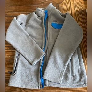 Boys Gray Patagonia Synchilla Fleece Jacket. Size 12.